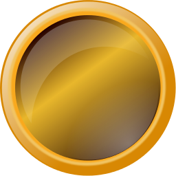 arrow button metal gold blank