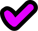 bold checkmark purple