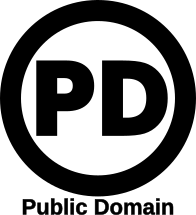 public domain symbol w label