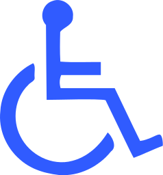 wheelchair symbol blue