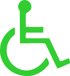 wheelchair symbol green