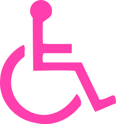 wheelchair symbol pink