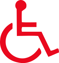 wheelchair symbol red