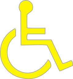 wheelchair symbol yellow