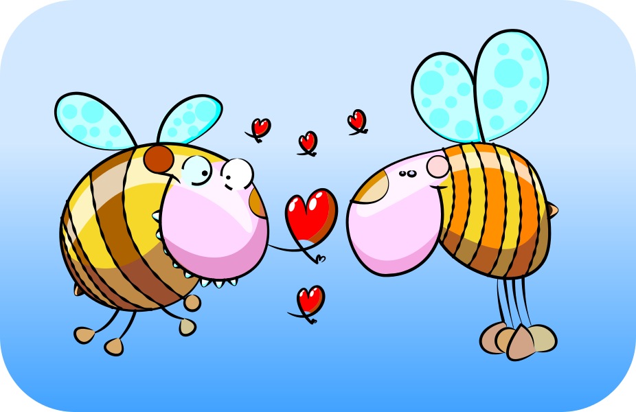 bees sweet on each other