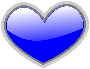 gloss heart blue