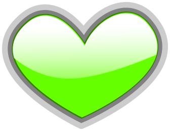 gloss heart green