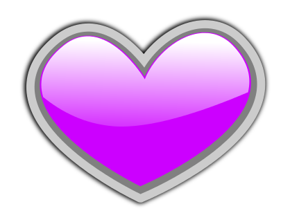 gloss heart light purple