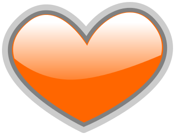 gloss heart orange