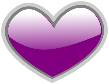gloss heart purple
