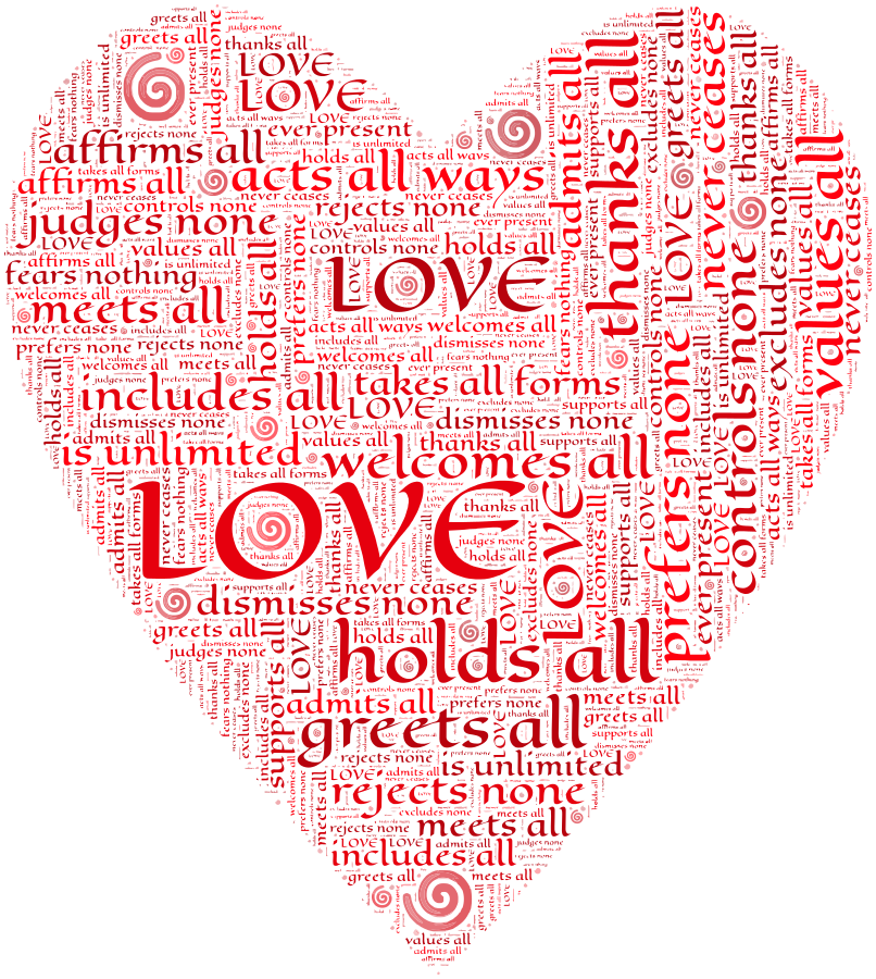 Love Typography heart