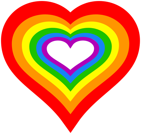 rainbow love heart