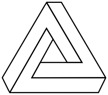 Penrose triangle outline