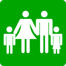 family icon green dark