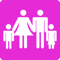 family icon pink