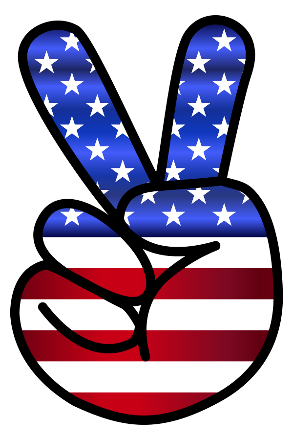 US-Flag-Peace-Hand-Sign