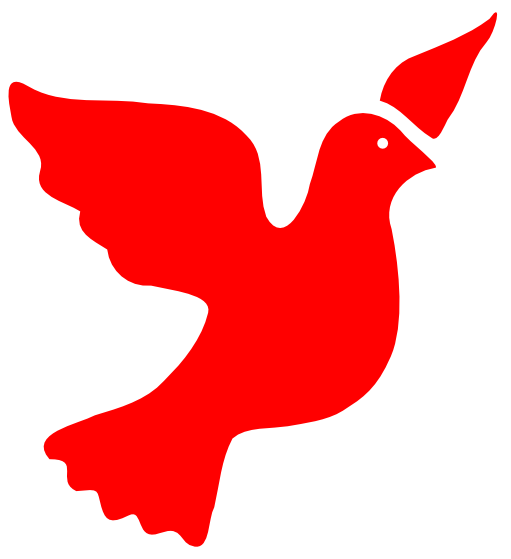 peace dove red