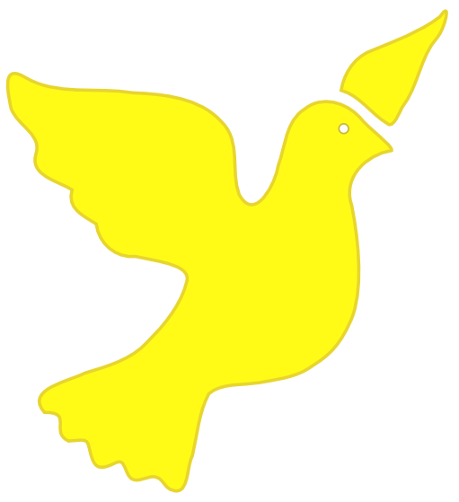 peace dove yellow