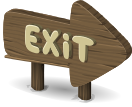 exit sign rustic