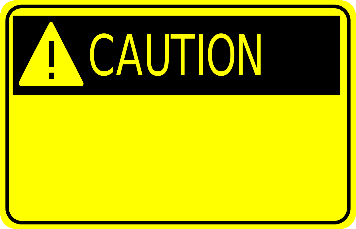caution sign w exclamation