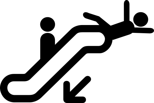 escalator warning