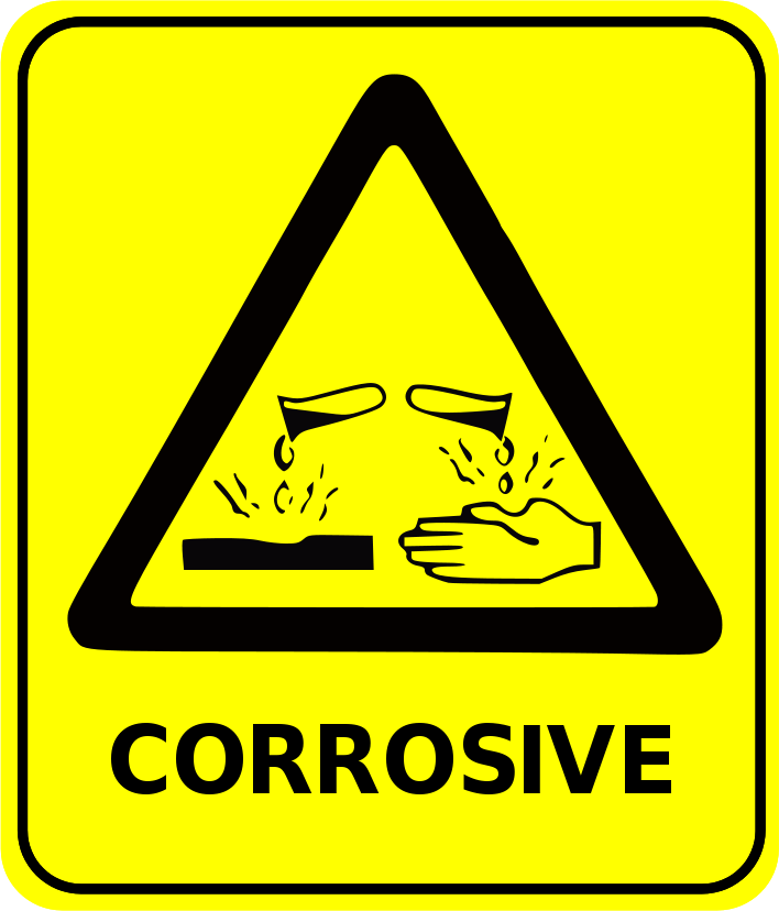 safety sign corrosive