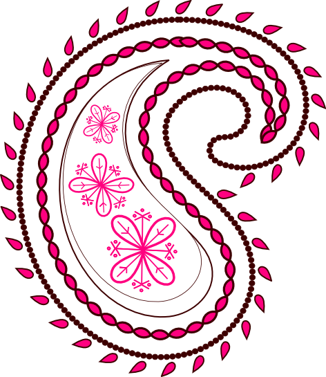 paisley floral pink