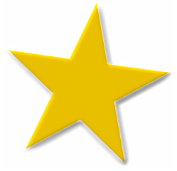 basic 5 point gold star beveled