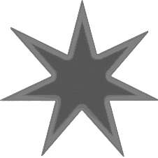 7 pointed star cyan