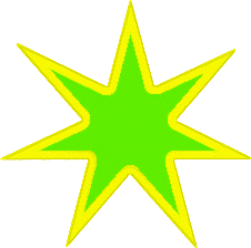 7 pointed star lemon lime