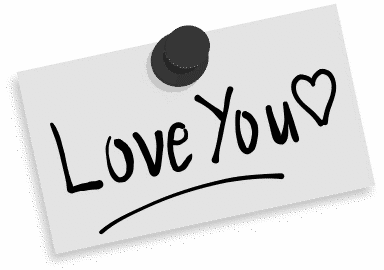 thumbtack note Love you