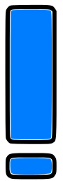 exclamation outline blue