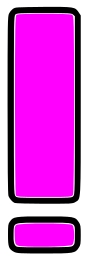 exclamation outline pink