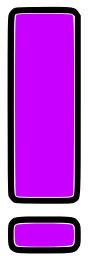exclamation outline purple