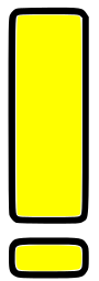 exclamation outline yellow