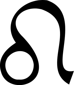 zodiac symbol Leo BW