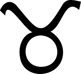 zodiac symbol Taurus BW