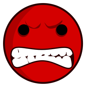 smiley angry red