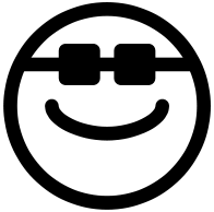 smiley outline glasses