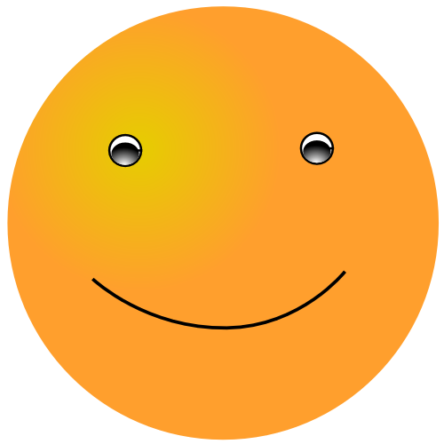 orange smiley grin
