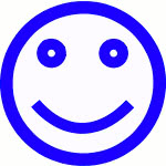 smiley face simple blue