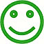 smiley face simple green small