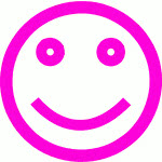 smiley face simple pink
