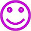 smiley face simple purple small