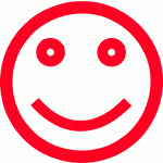 smiley face simple red
