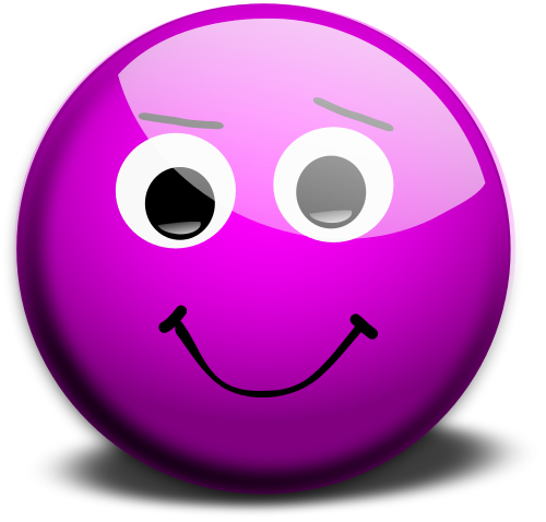 smiley happy purple