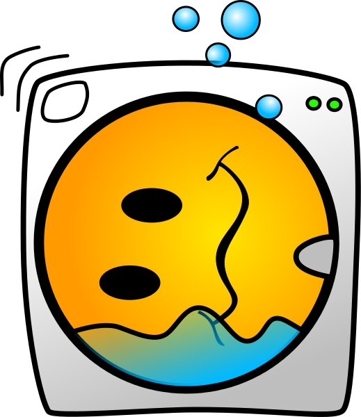 smiley in washing machine
