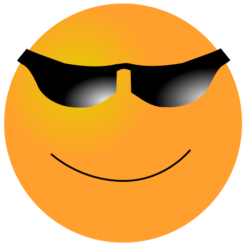 orange smiley with shades
