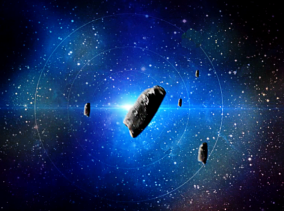asteroid backlit