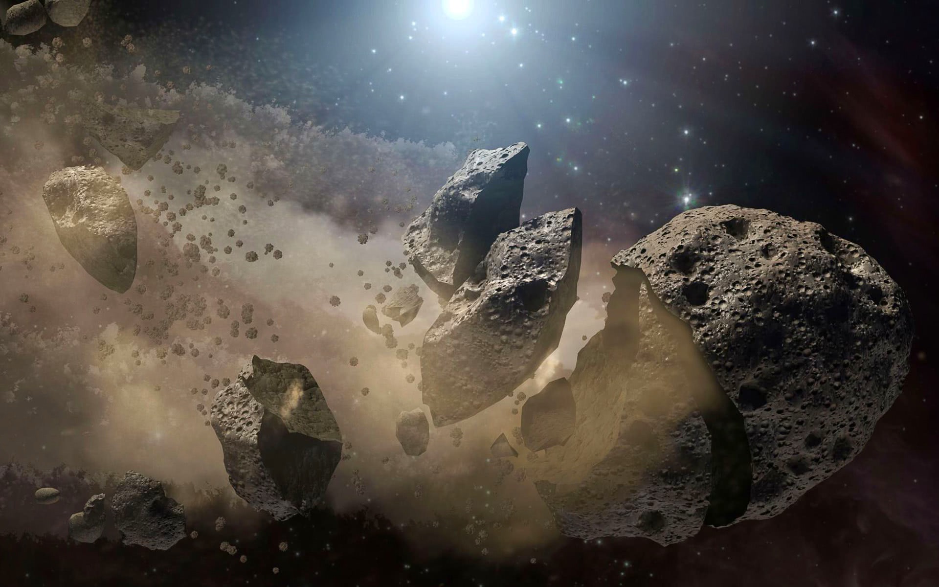 asteroid flyby wallpaper widescreen